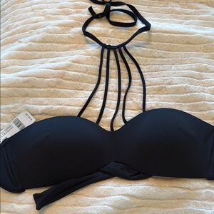 Black Strappy Bikini Top
